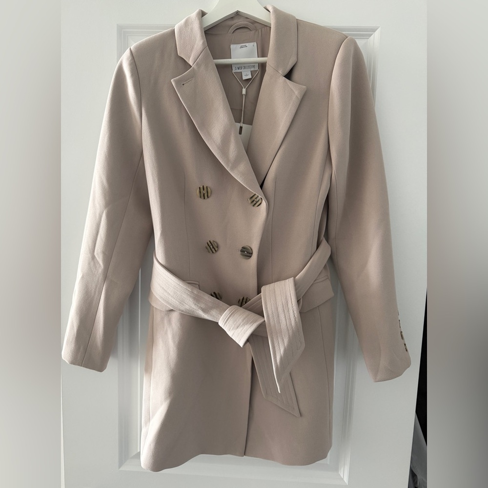 C/MEO Collective Light Beige Trench Coat